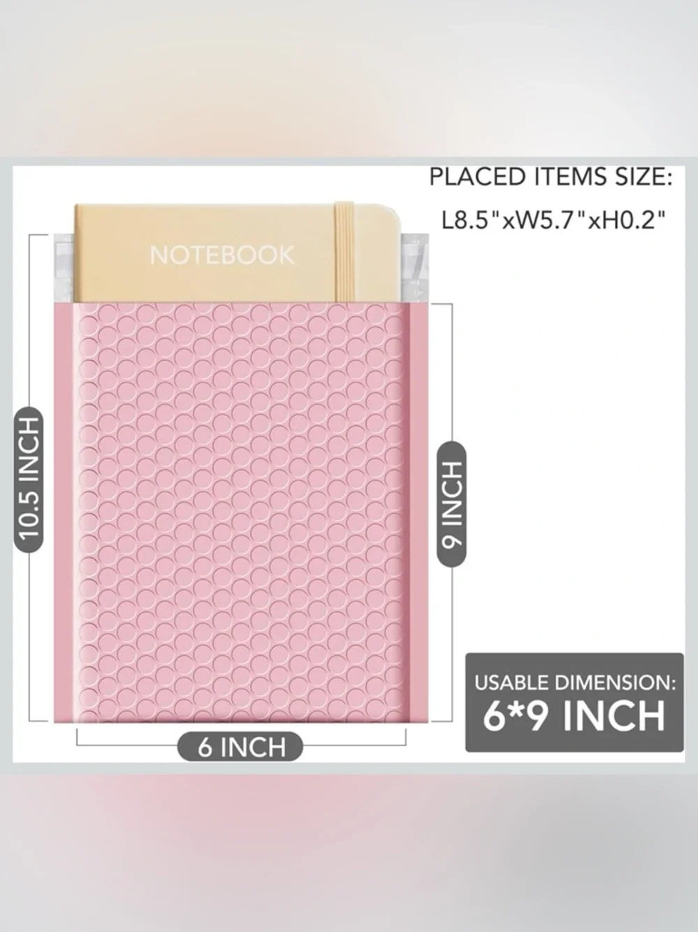 Pink Poly Bubble Mailer 6x10 Qty250 Self Seal Waterproof Tear Resistant